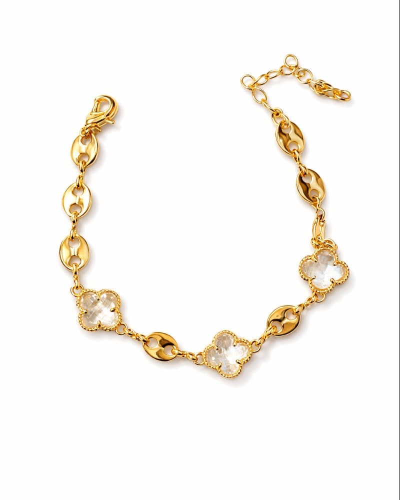 14K Gold Filled Clover Bracelet - image 1