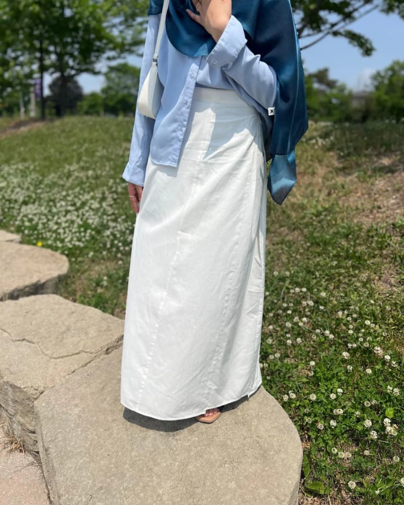 Ayra Lined Straight Skirt - Tan - image 1