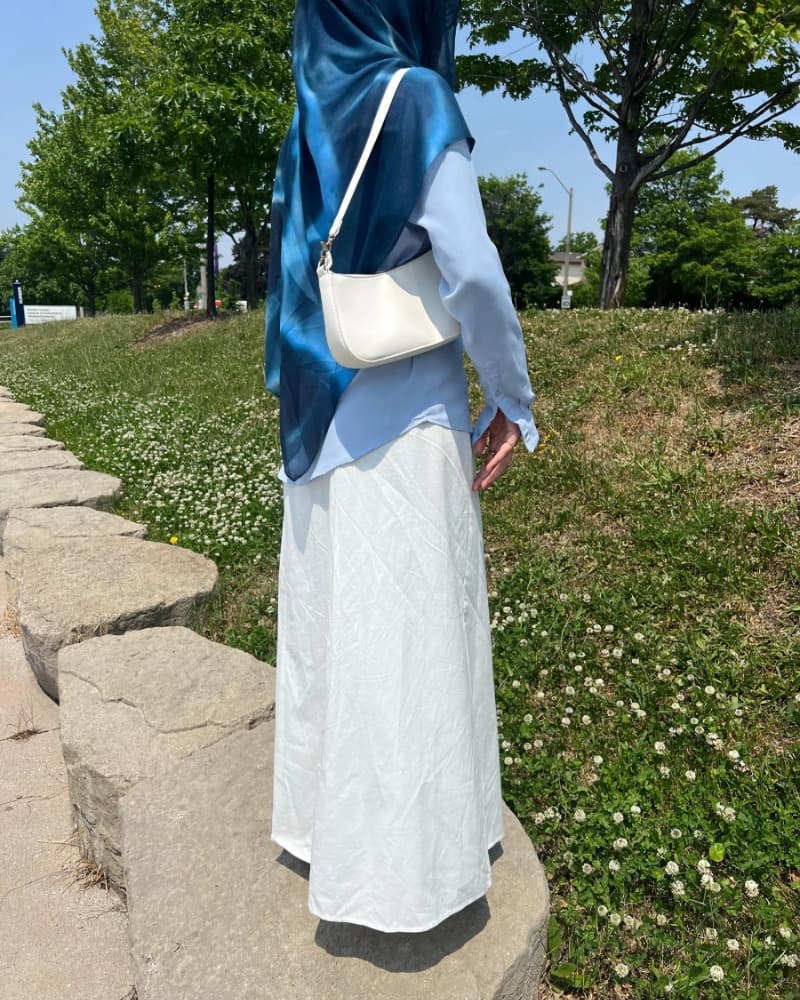 Arya Lined Straight Skirt - White - image 3