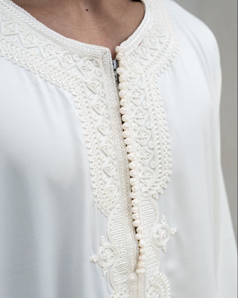 Pearl White Kaftan - image 3