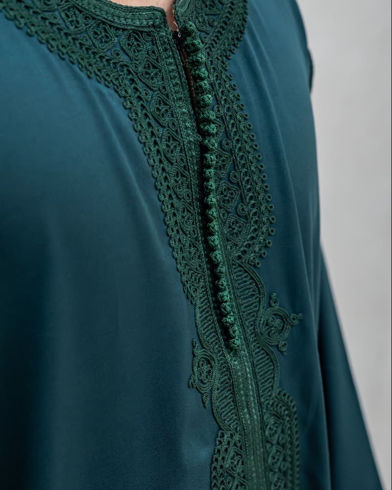 Forest Green Kaftan - image 3