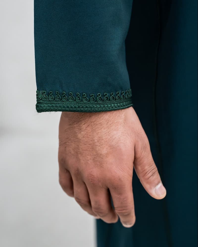 Forest Green Kaftan - image 4