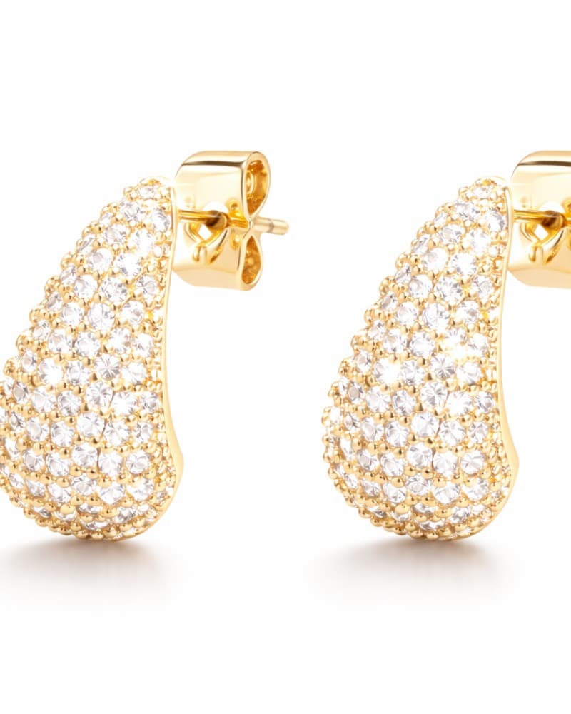 14K Gold Filled CZ Earrings - image 1